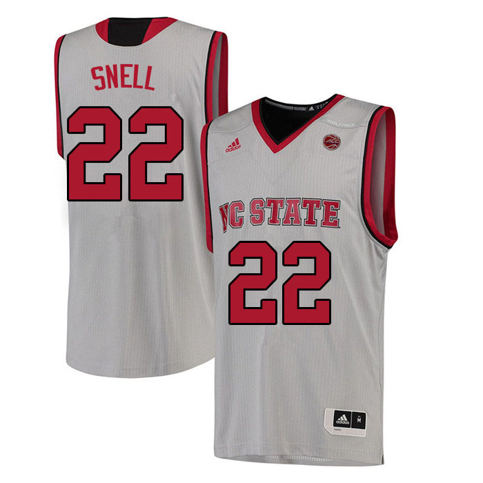 Men #22 Jordan Snell NC State Wolfpack College Basketball Jerseys Sale-White - Click Image to Close